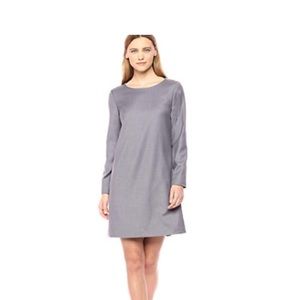 Theory Long Sleeve Paneled Shift Dress in Lavender